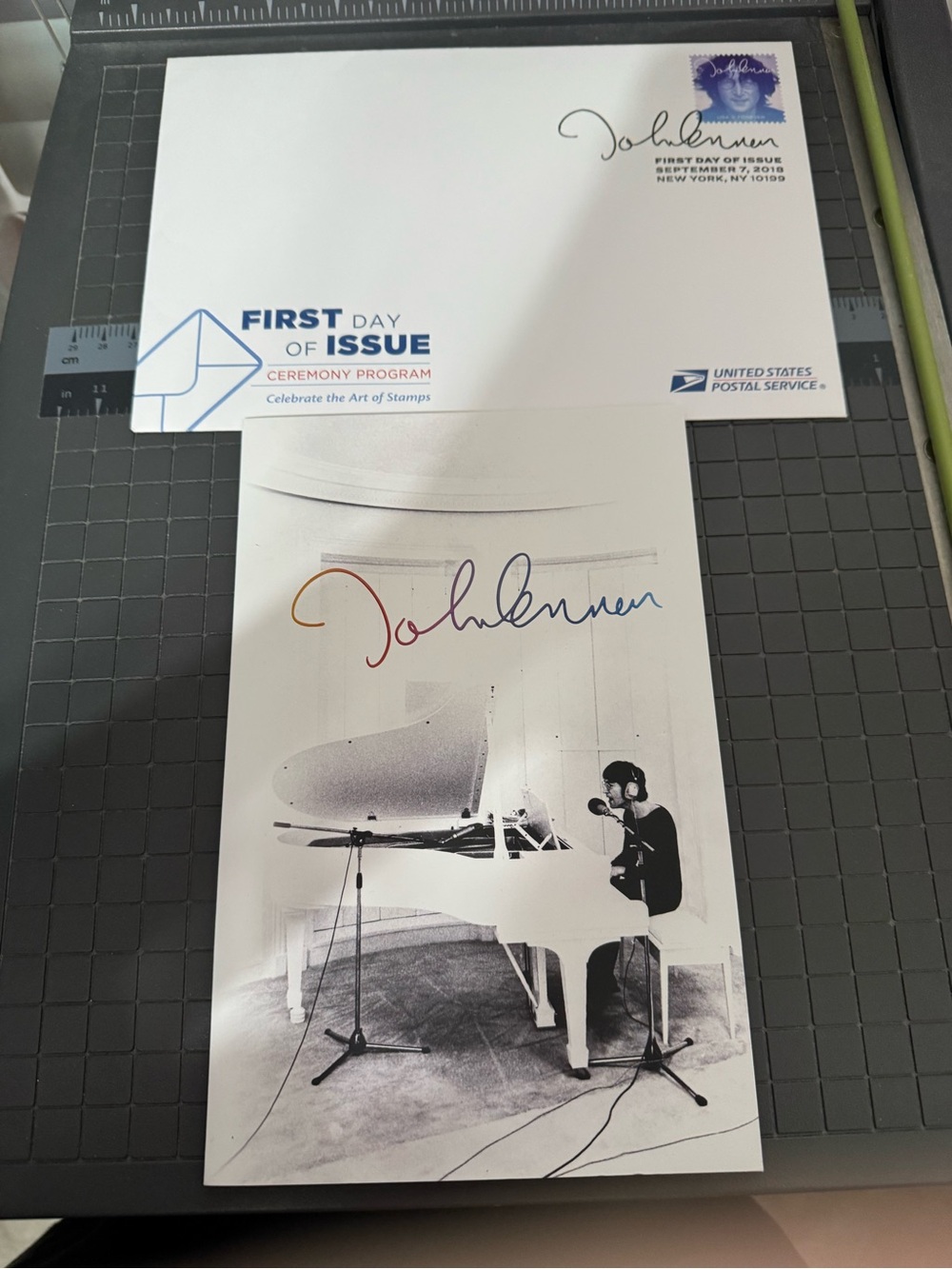 John Lennon USPS Service "First Day of Issue" ceremony program Rare 2018 release